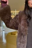 Verbier Premium Faux Fur Coat Chocolate
